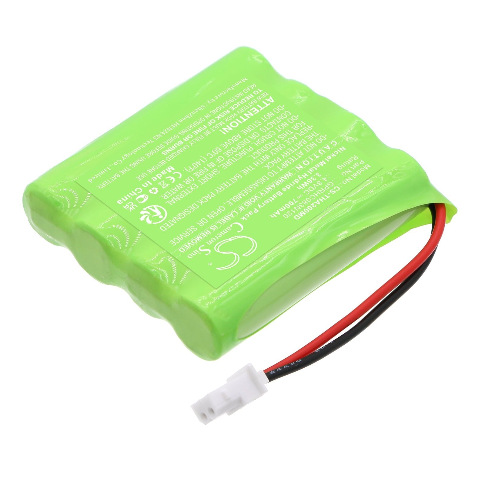 Ni-MH, Medical Battery fits I-tech I-tech Physio Und Mag 1000 ( 2, Mio Care, 4.8V, 700mAh Medical Cameron Sino Technology Limited