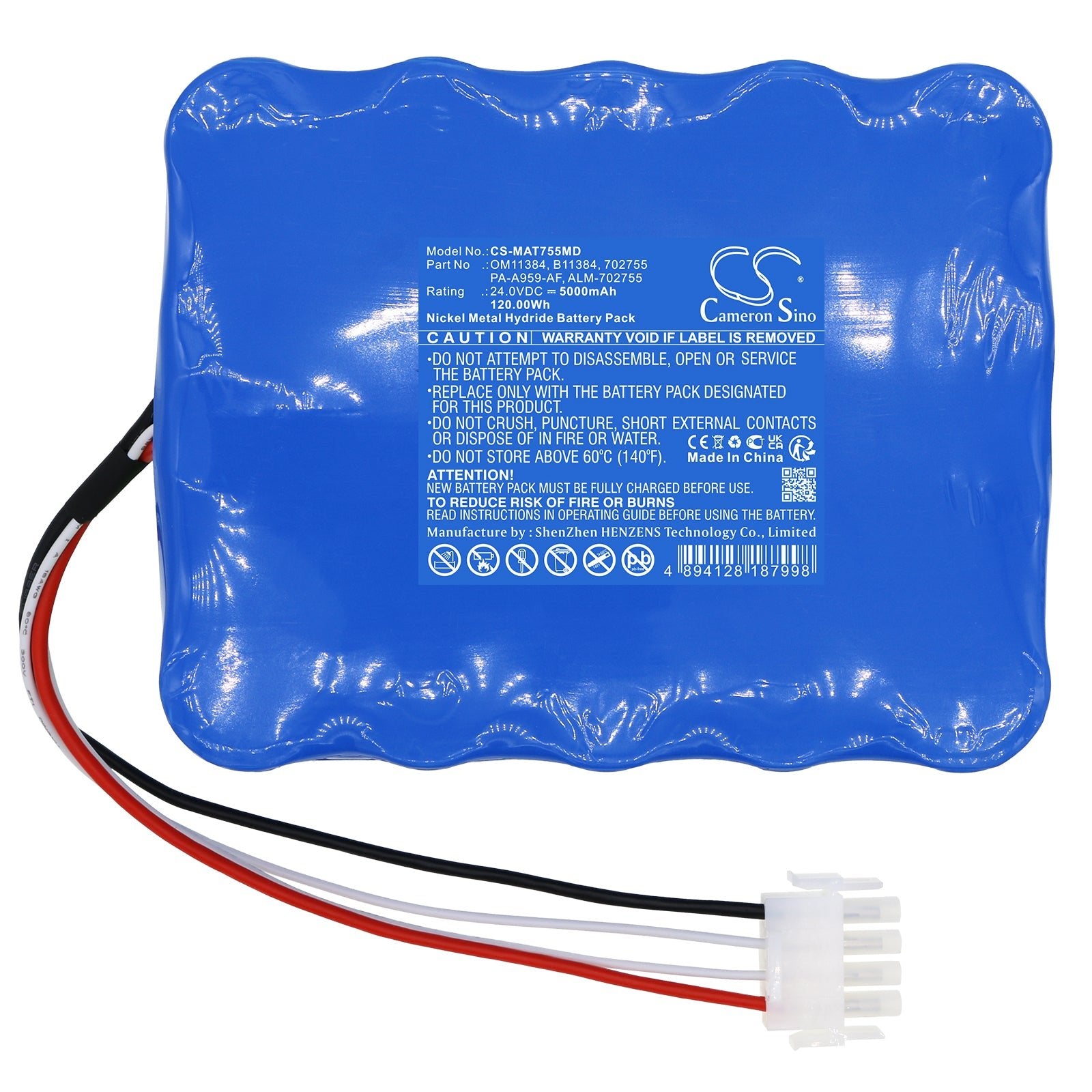 Ni-MH, Medical Battery fits Jostra Rotaflow Centrifugal Pump Syst, Ecmo Rotaflow Centrifugal Pump Syst, 24.0V, 5000mAh Medical Cameron Sino Technology Limited