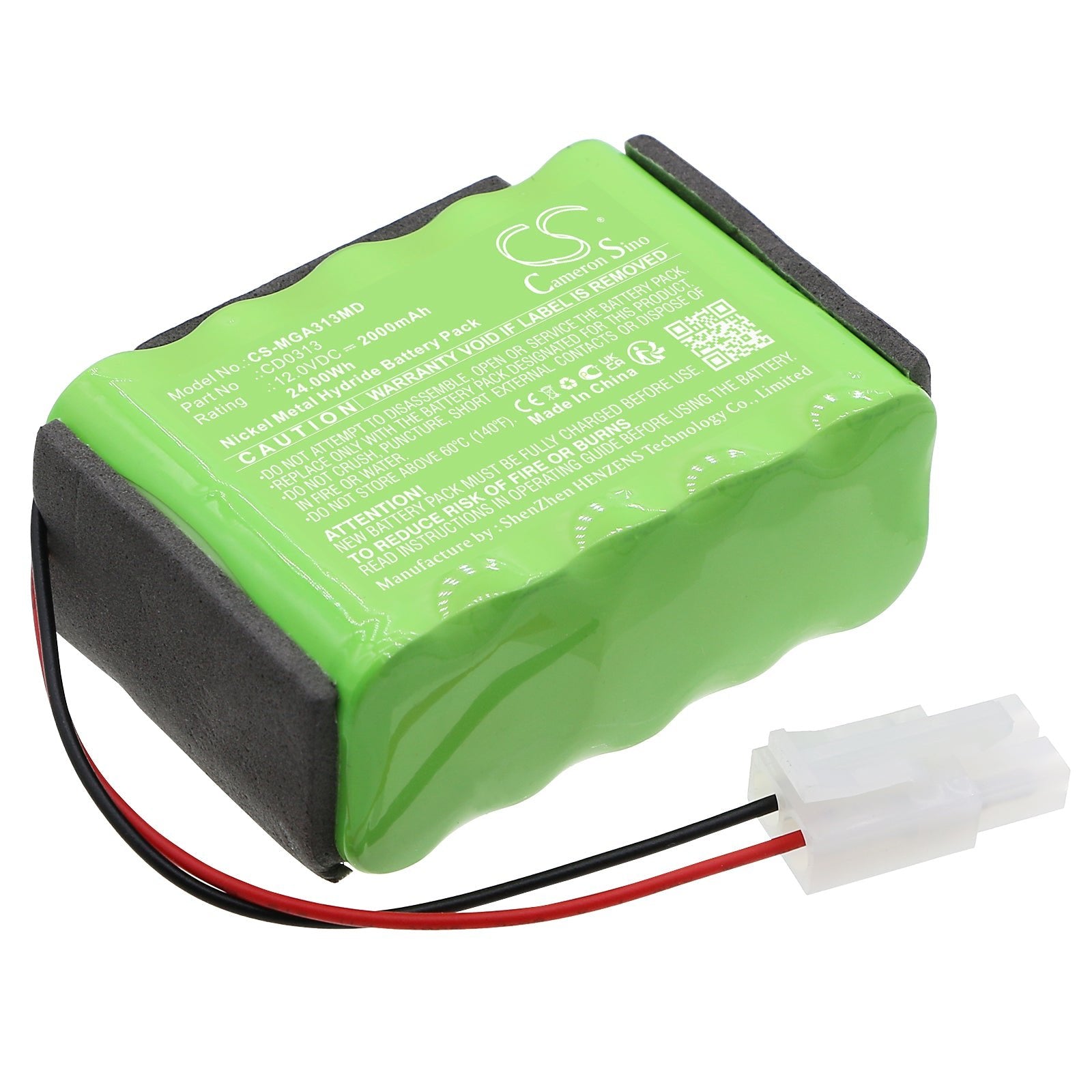 Ni-MH, Medical Battery fits Mangar Airflo 12, 12.0V, 2000mAh Medical Cameron Sino Technology Limited