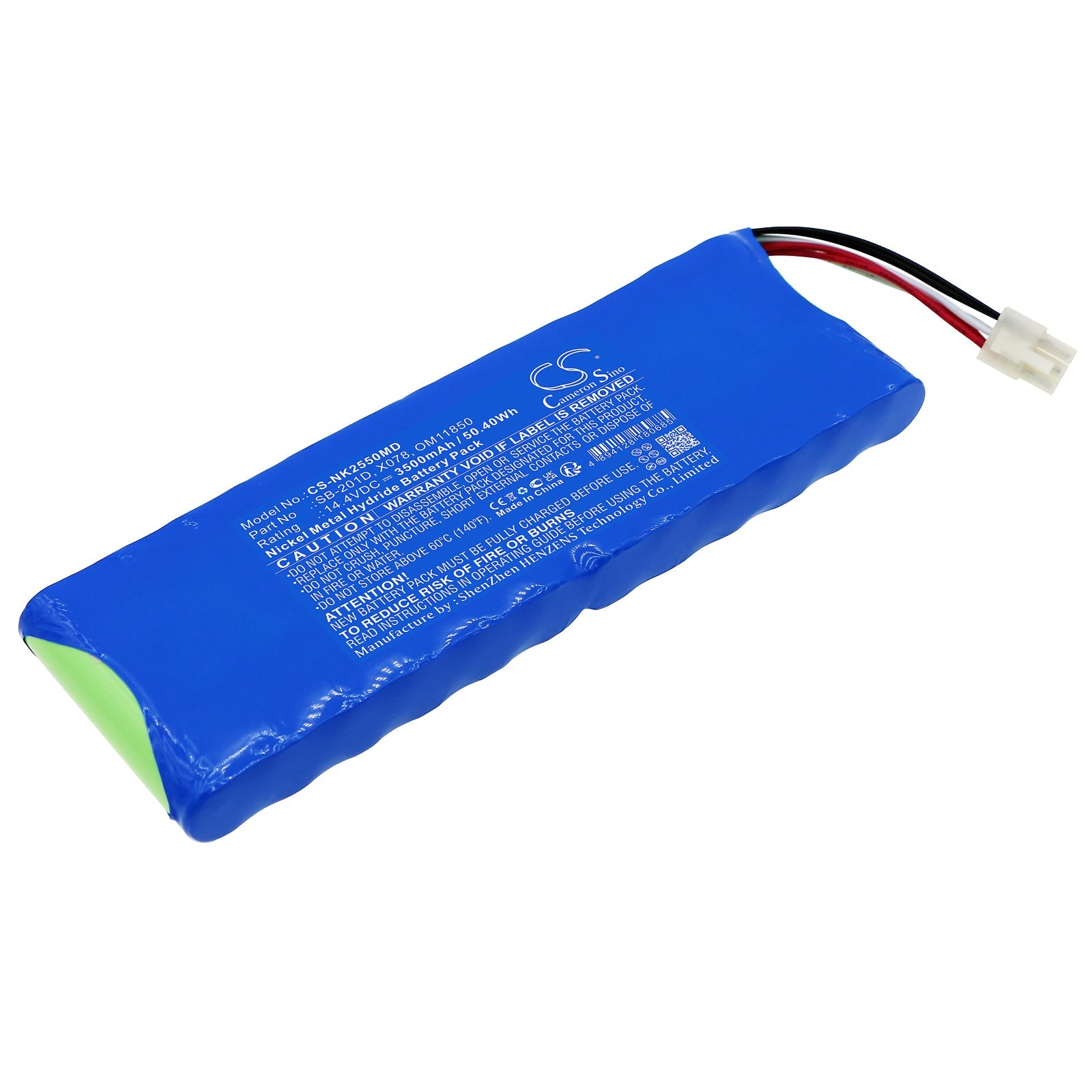 Ni-MH, Medical Battery fits Nihon Kohden Cardiofax G Ecg-2550 Monitor, 14.4V, 3500mAh Medical Cameron Sino Technology Limited