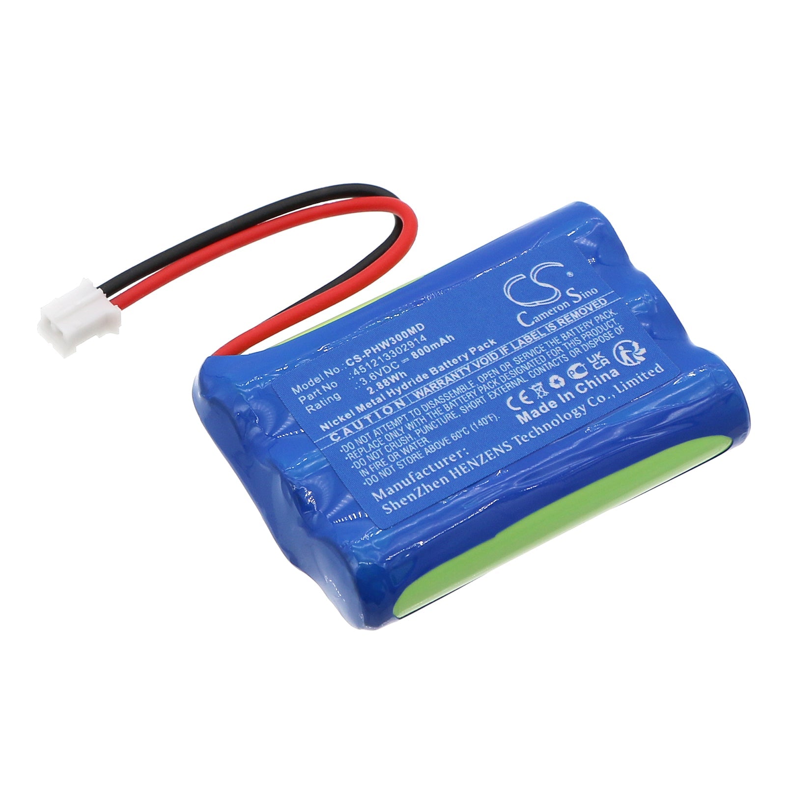 Ni-MH, Medical Battery fits Philips Remote Control W13, 3.6V, 800mAh Medical Cameron Sino Technology Limited