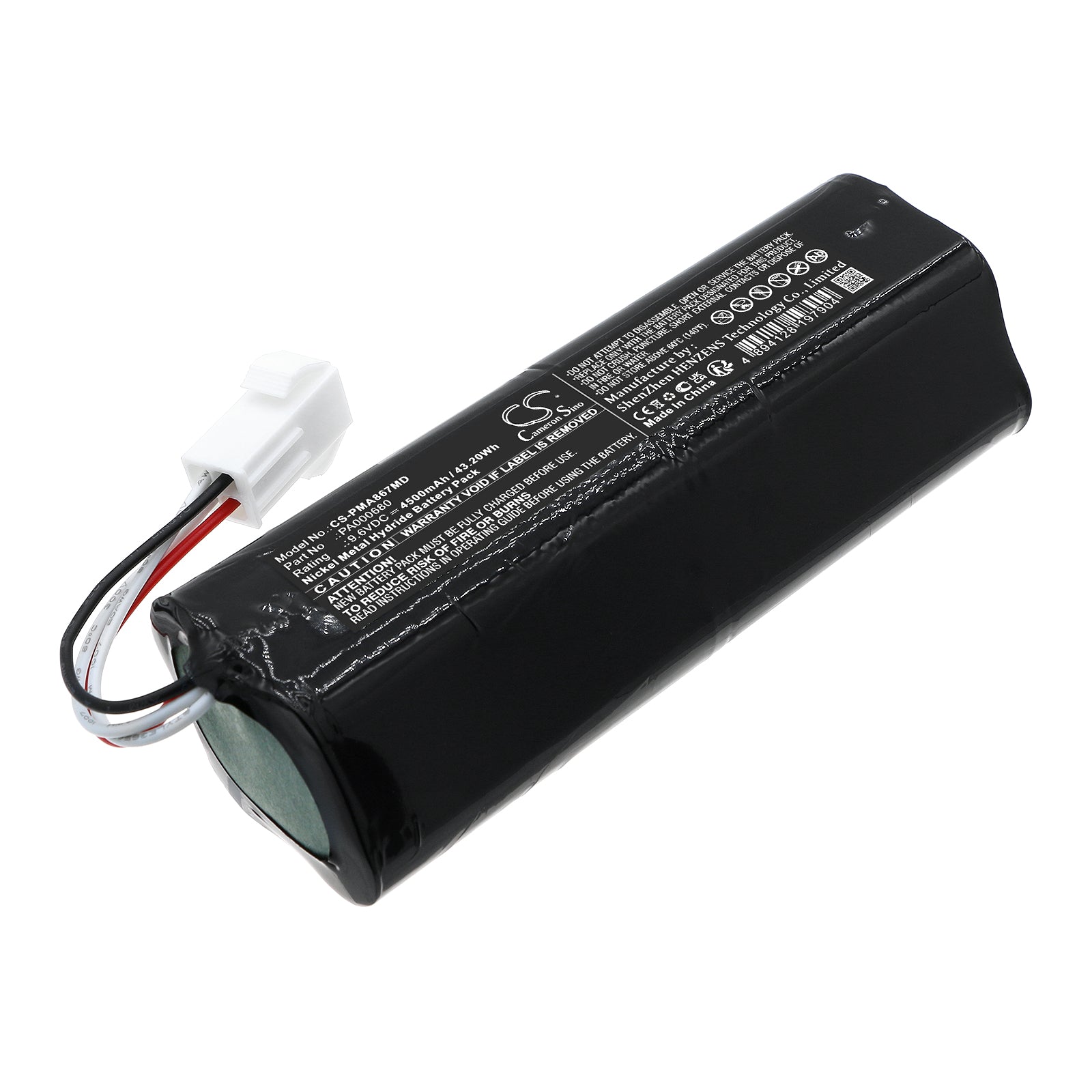 Ni-MH, Medical Battery fits Pm Atemschutz Pa-a867-ng, 9.6V, 4500mAh Medical Cameron Sino Technology Limited
