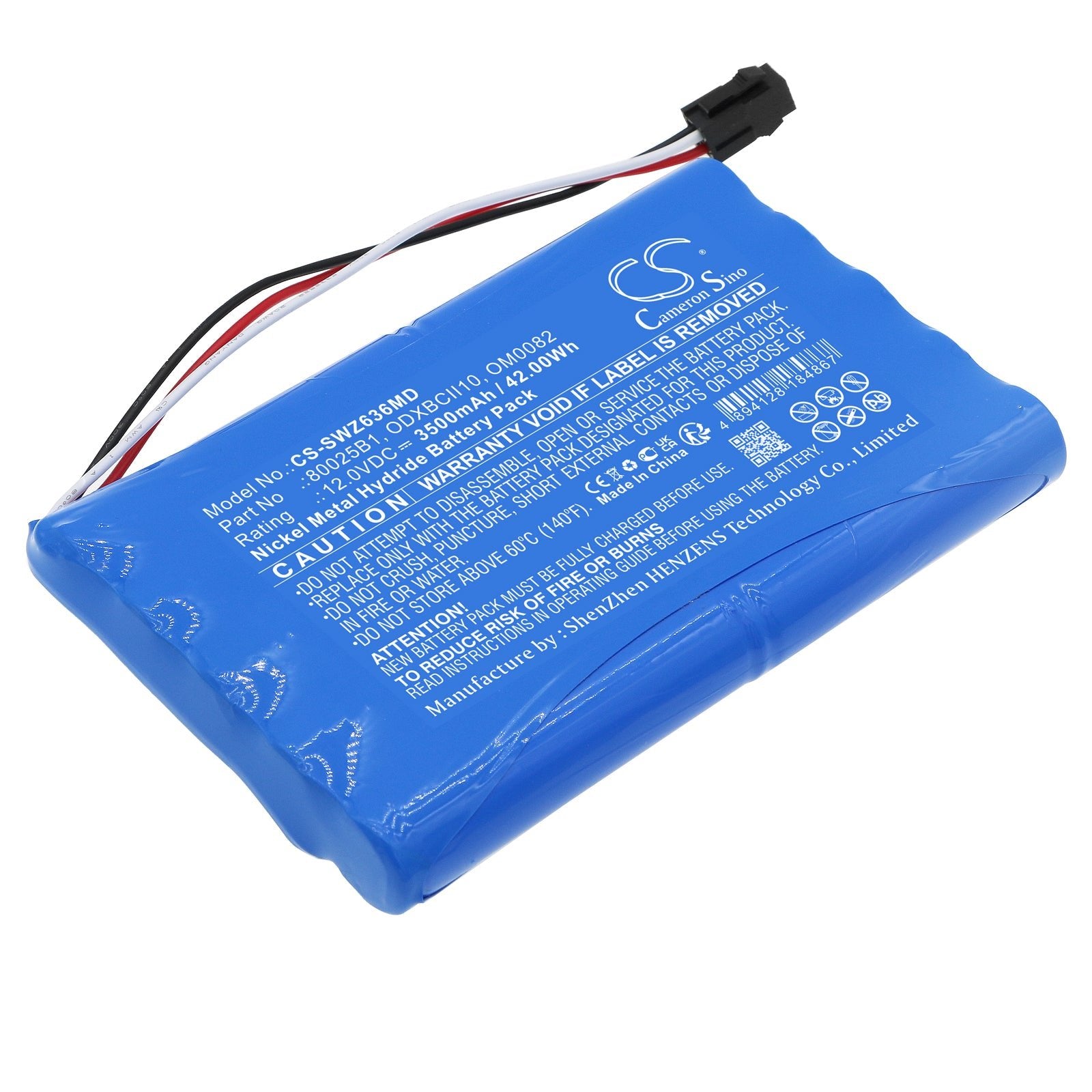 Ni-MH, Medical Battery fits Smiths Advisor 12-636a, Advisor Patient Monitor 12-636, 12.0V, 3500mAh Medical Cameron Sino Technology Limited