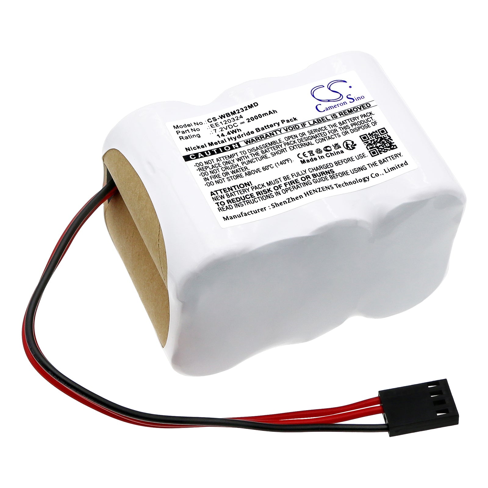 Ni-MH, Medical Battery fits Welch-allyn Manuel Audiometer 5200 Am232, Graystad Am 232, 7.2V, 2000mAh Medical Cameron Sino Technology Limited