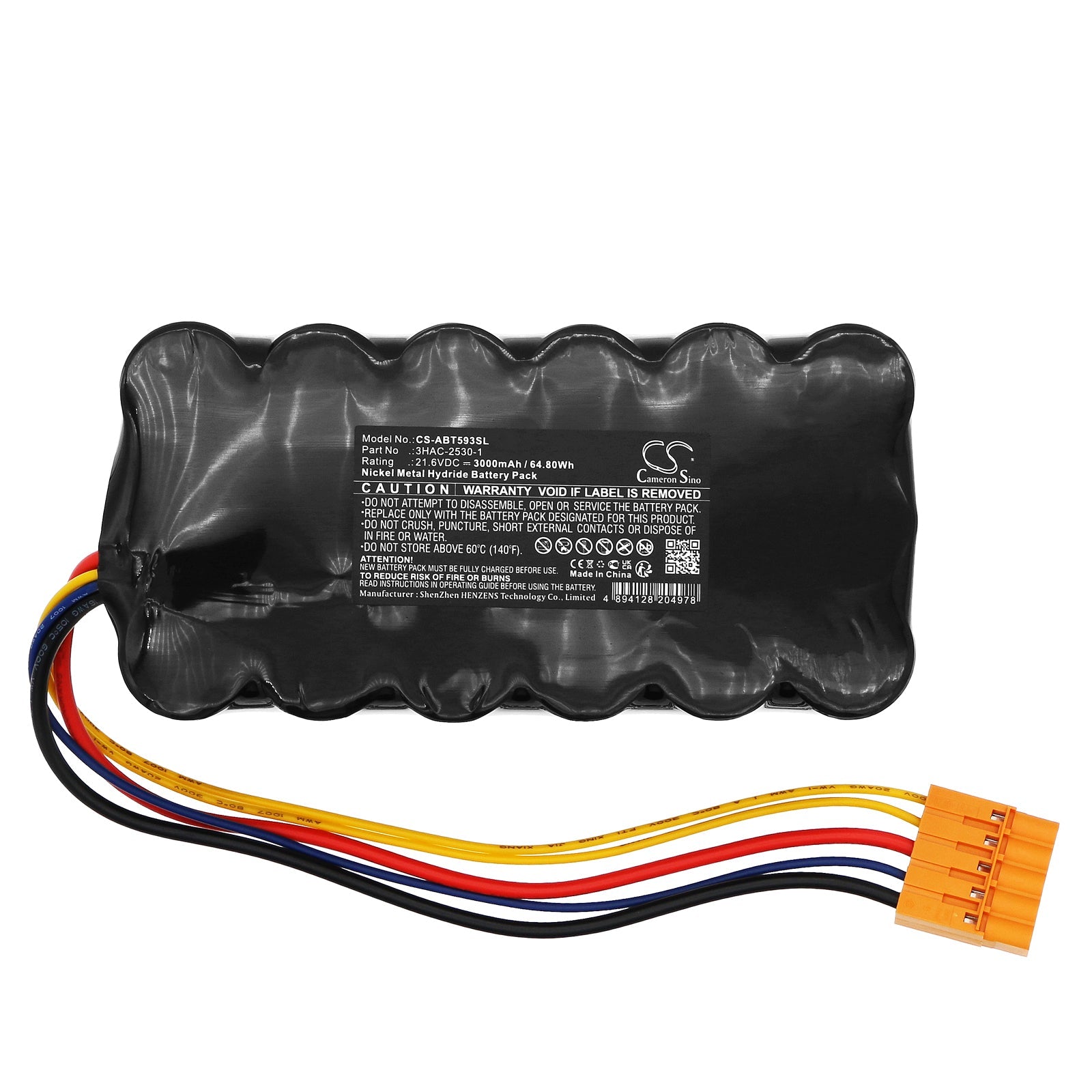 Ni-MH, PLC Battery fits Abb Robotics 3hac 5393-2, 3hac129291, 21.6V, 3000mAh PLC Cameron Sino Technology Limited