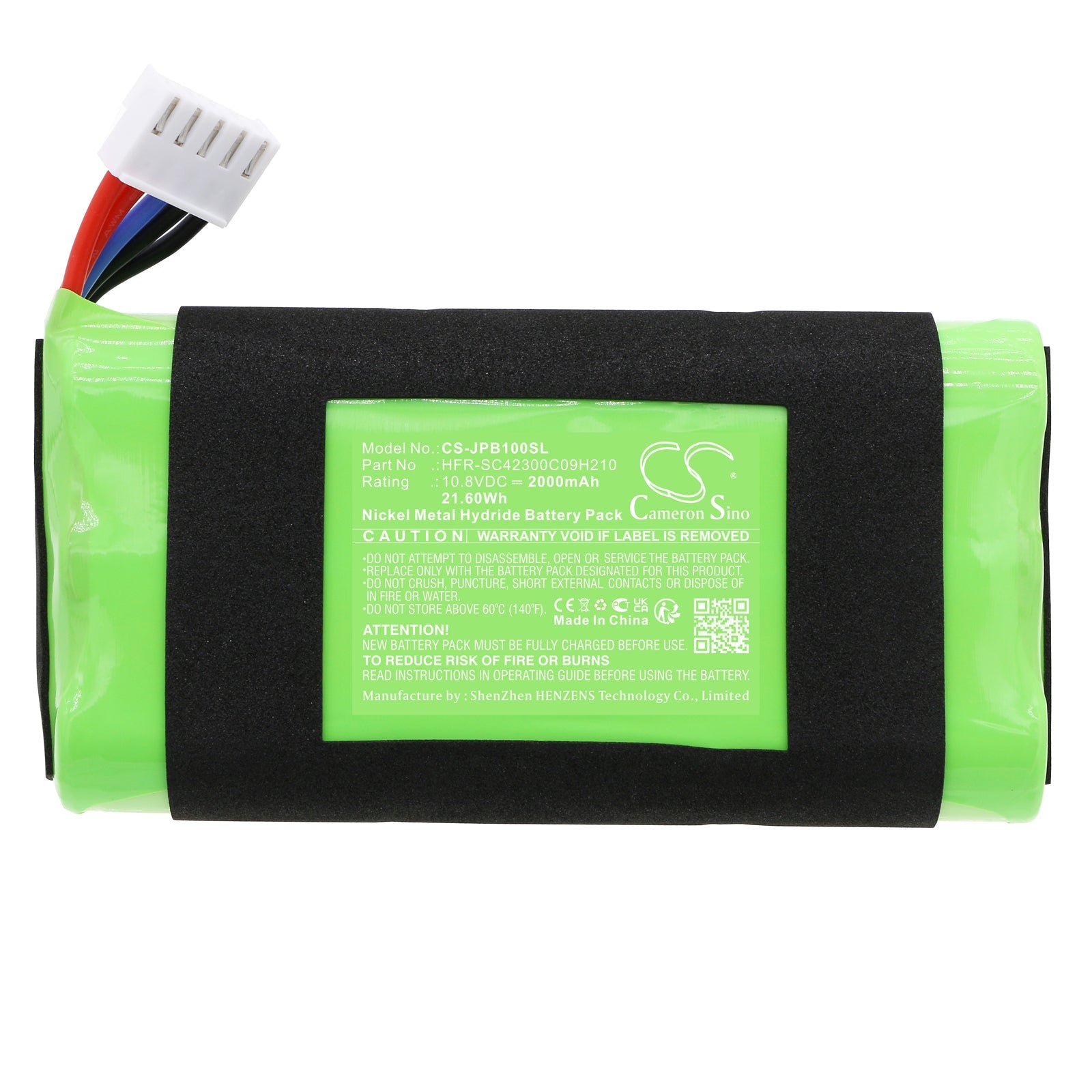 Ni-MH, Speaker Battery fits Jbl Basspro Go, 10.8V, 2000mAh Speaker Cameron Sino Technology Limited