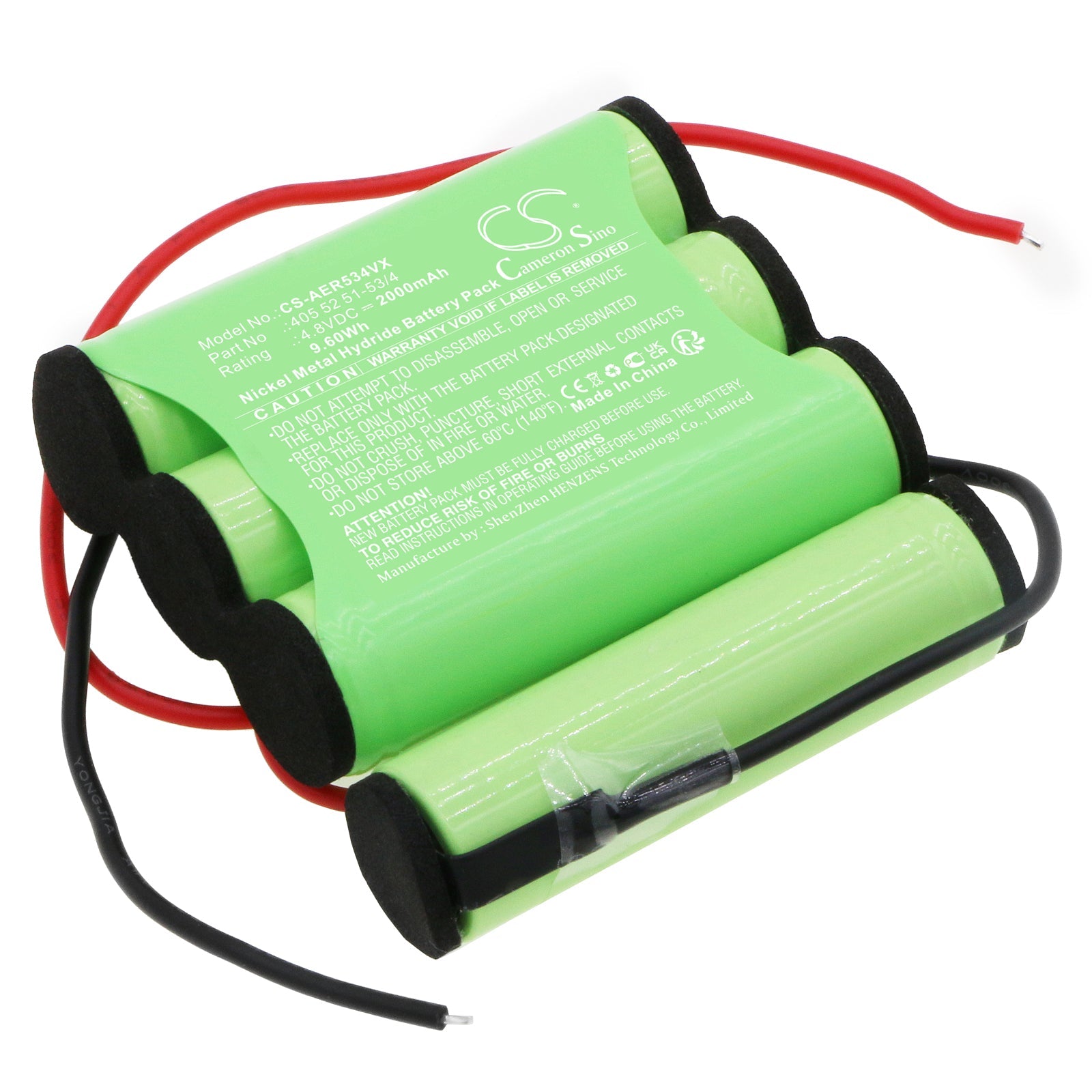 Ni-MH, Vacuum Battery fits Electrolux Ergorapido, Rapido, 4.8V, 2000mAh Vacuum Cameron Sino Technology Limited