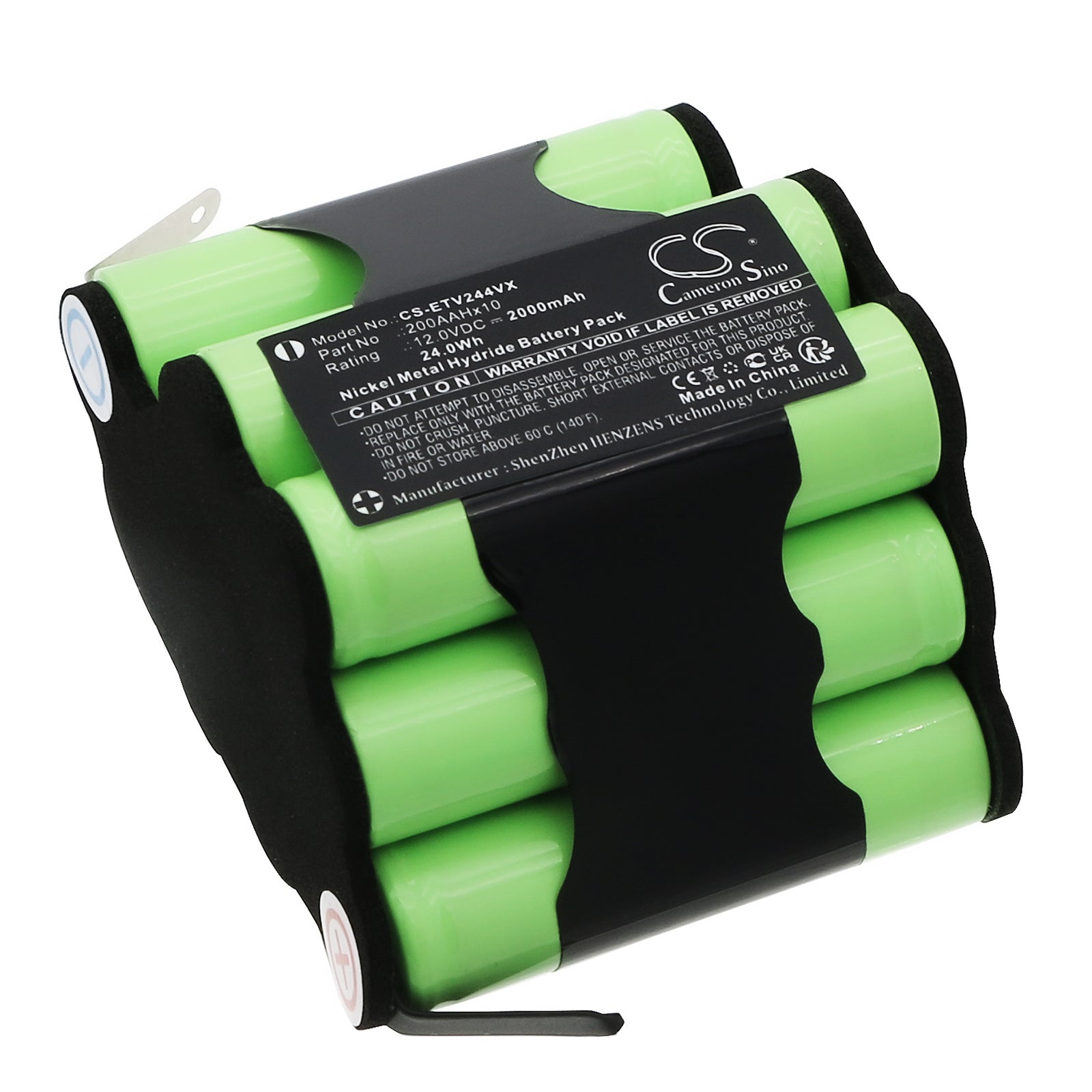 Ni-MH, Vacuum Battery fits Eta 2442 90000, 2442 90001, 12.0V, 2000mAh Vacuum Cameron Sino Technology Limited