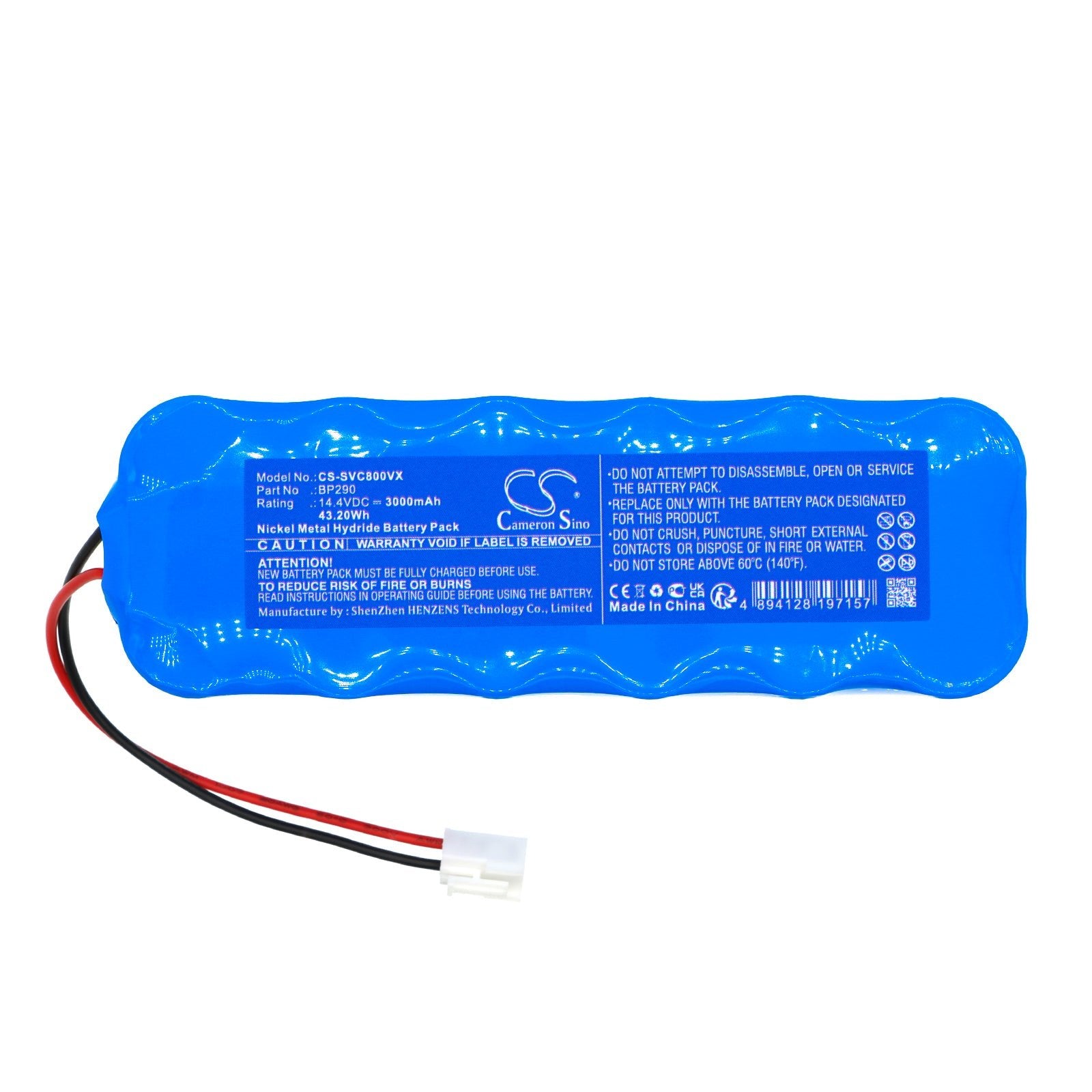 Ni-MH, Vacuum Battery fits Goddess Bp290, Cl290, 14.4V, 3000mAh Vacuum Cameron Sino Technology Limited