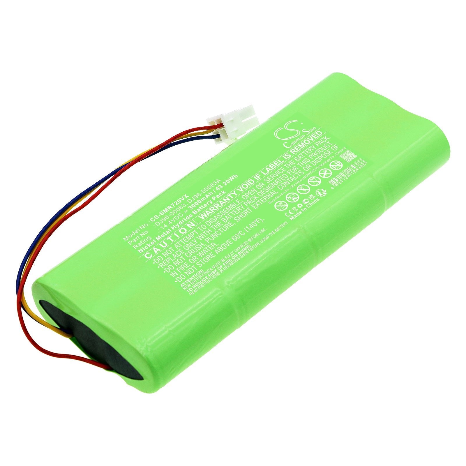 Ni-MH, Vacuum Battery fits Samsung Vc-re72v, Vc-re7ov, 14.4V, 3000mAh Vacuum Cameron Sino Technology Limited