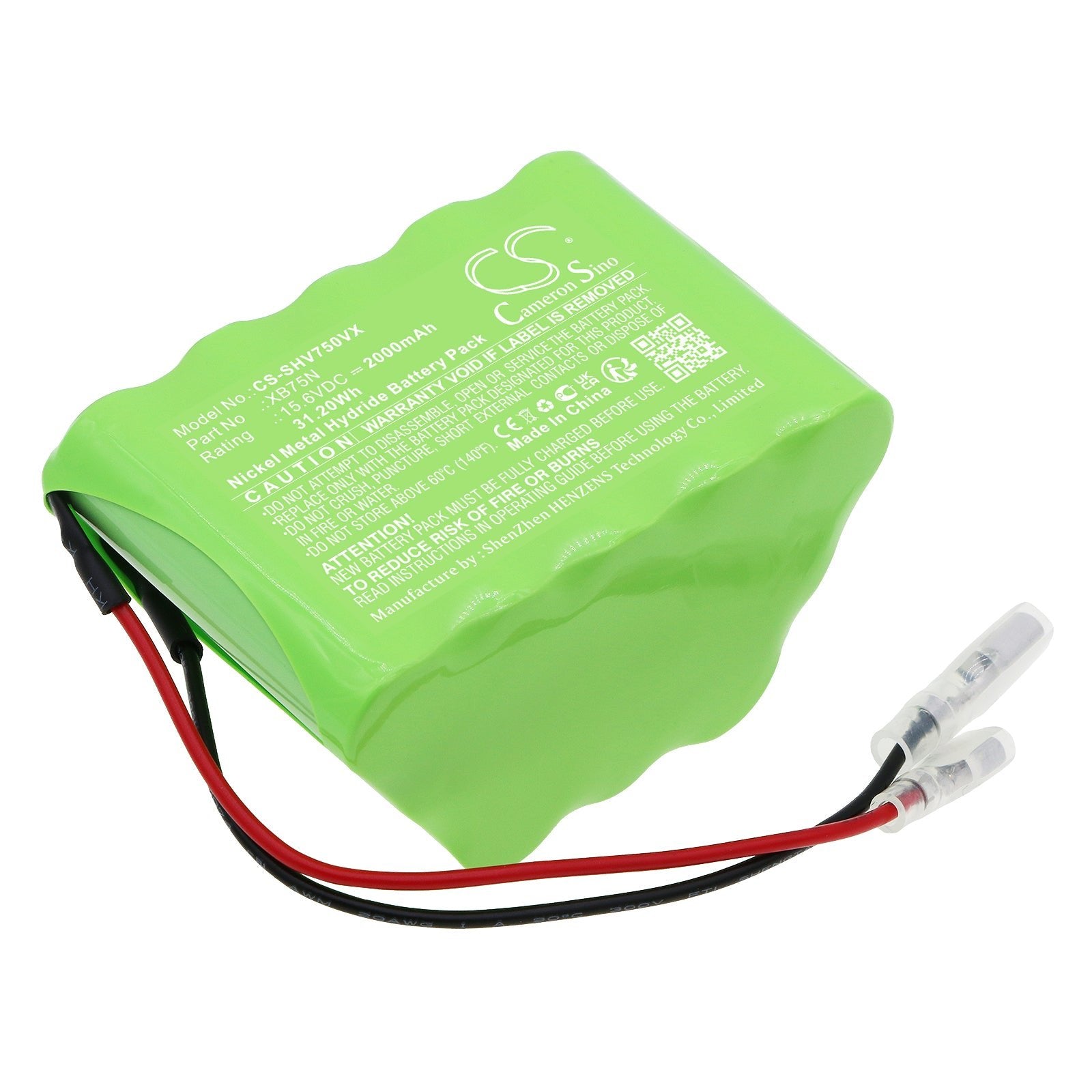 Ni-MH, Vacuum Battery fits Shark Sv70z, Sv75, 15.6V, 2000mAh Vacuum Cameron Sino Technology Limited