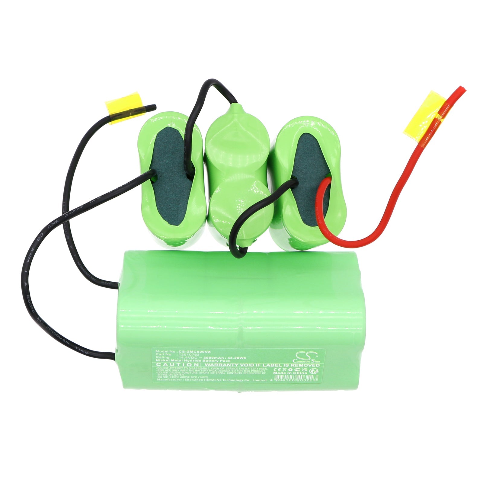 Ni-MH, Vacuum Battery fits Zelmer Zvc020zq, 14.4V, 3000mAh Vacuum Cameron Sino Technology Limited