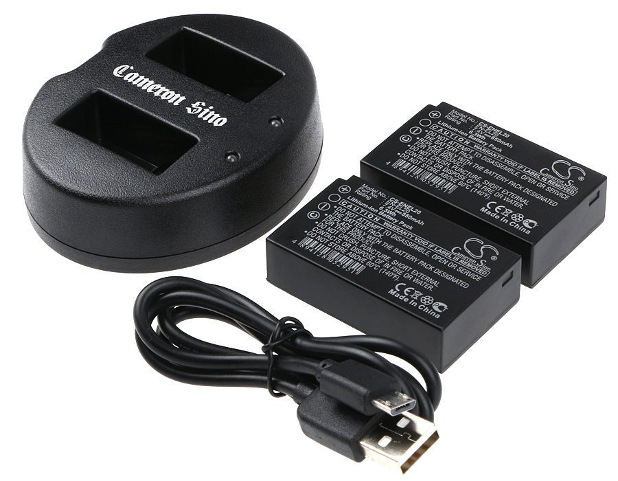 Nikon 1 Camera Battery Kit - 2 CS-ENEL20 Batteries, 1 DF-ENEL20UH, USB Cable Cosmetic Mirror Cameron Sino Technology Limited
