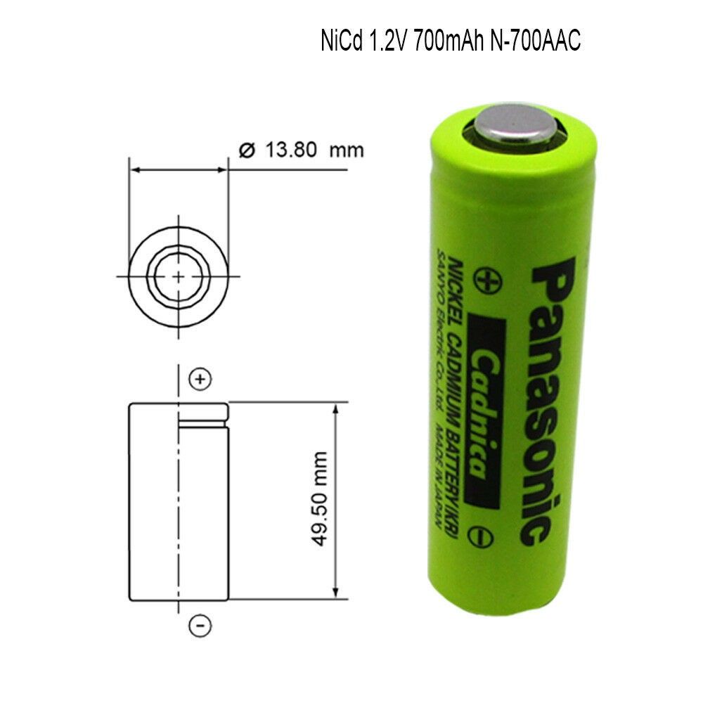 Panasonic Cadnica N-700AAC NiCd AA 14500 1.2V 700mAh Rechargeable Battery Energizer & Duracell Cameron Sino Technology Limited