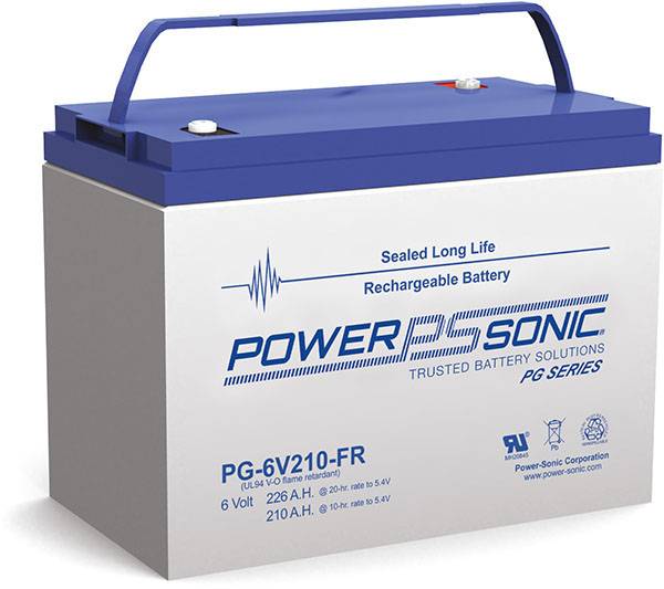 Power Sonic PG-6V210 FR Deep Cycle Vrla Battery Replaces 6V-226.00Ah Sealed Lead Acid Batteries Power Sonic