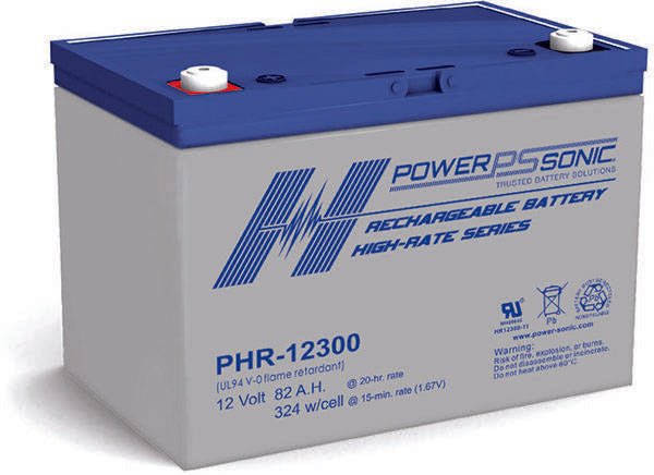 Power Sonic PHR-12300 High-rate Vrla Battery Replaces 12V-82.00Ah Sealed Lead Acid Batteries Power Sonic