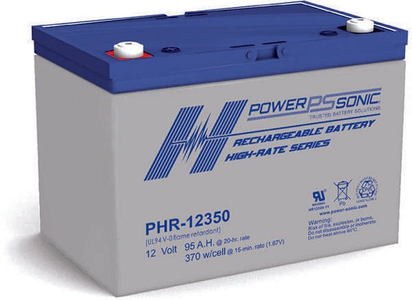 Power Sonic PHR-12350 High-rate Vrla Battery Replaces 12V-95.00Ah Sealed Lead Acid Batteries Power Sonic