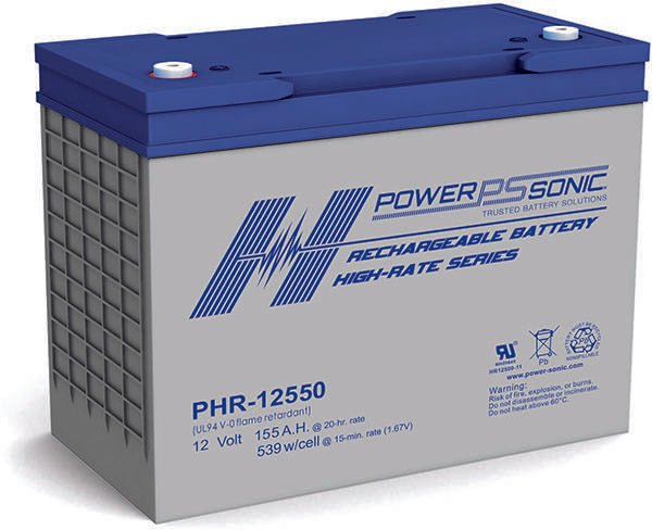 Power Sonic PHR-12550 High-rate Vrla Battery Replaces 12V-155.00Ah Sealed Lead Acid Batteries Power Sonic