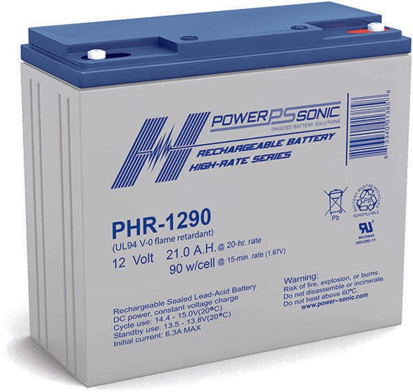 Power Sonic PHR-1290 High-rate Vrla Battery Replaces 12V-21.20Ah Sealed Lead Acid Batteries Power Sonic