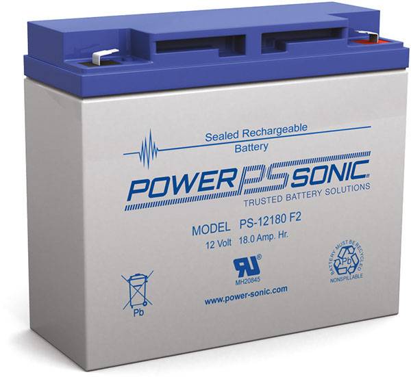 Power Sonic PS-12180 General Purpose Vrla Battery Replaces 12V-18.00Ah Sealed Lead Acid Batteries Power Sonic