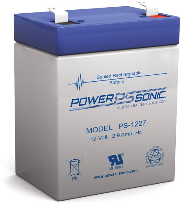 Power Sonic PS-1227 General Purpose Vrla Battery Replaces 12V-2.90Ah Sealed Lead Acid Batteries Power Sonic