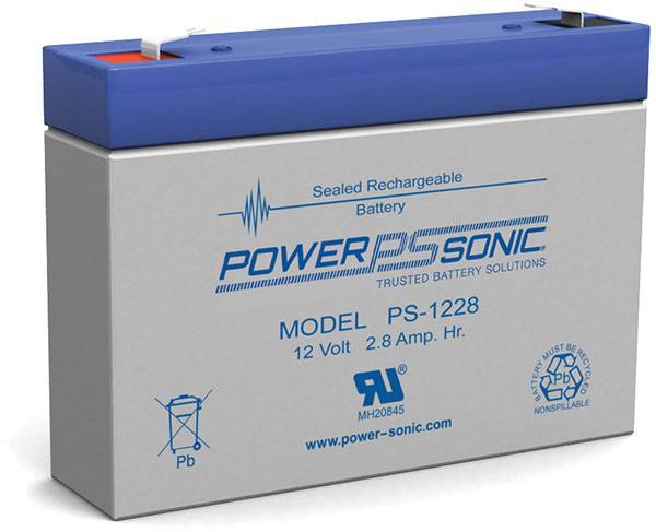 Power Sonic PS-1228 General Purpose Vrla Battery Replaces 12V-2.80Ah Sealed Lead Acid Batteries Power Sonic