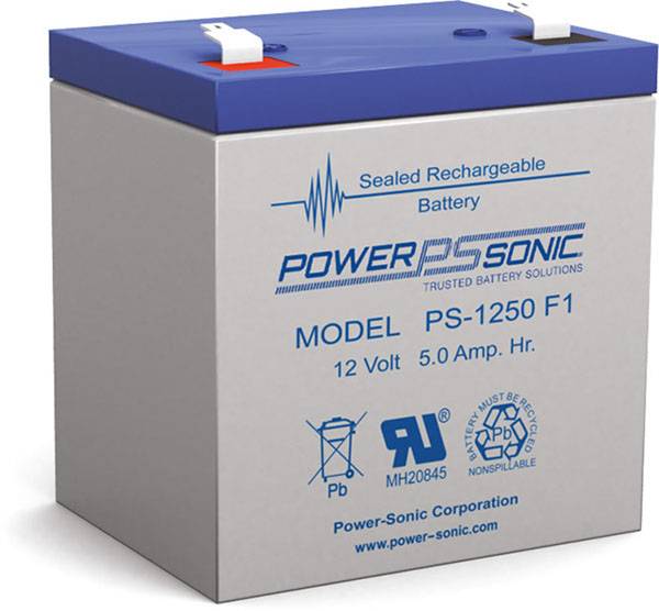 Power Sonic PS-1250 General Purpose Vrla Battery Replaces 12V-5.00Ah Sealed Lead Acid Batteries Power Sonic