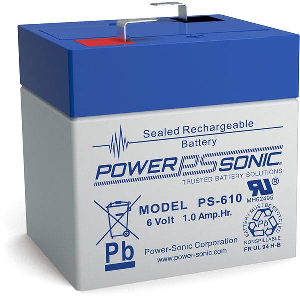 Power Sonic PS-610 General Purpose Vrla Battery Replaces 6V-1.00Ah Sealed Lead Acid Batteries Power Sonic