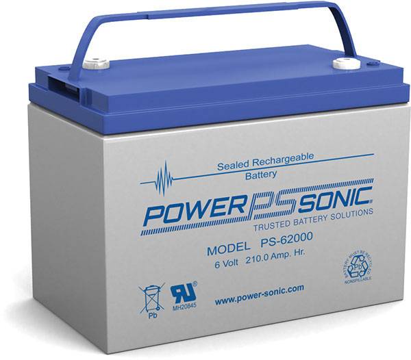Power Sonic PS-62000 General Purpose Vrla Battery Replaces 6V-210.00Ah Sealed Lead Acid Batteries Power Sonic