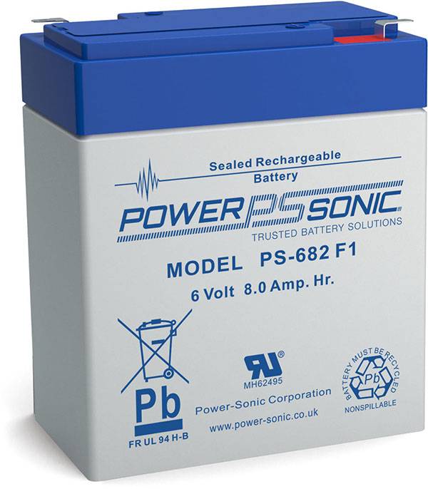 Power Sonic PS-682 General Purpose Vrla Battery Replaces 6V-8.50Ah Sealed Lead Acid Batteries Power Sonic
