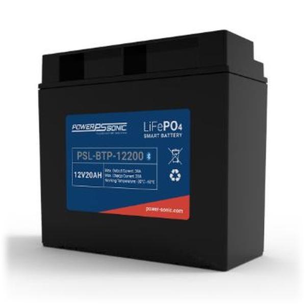 Power Sonic PSL-BTP-12200 Bluetooth Lithium Smart Battery Replaces 12.8V-20Ah Sealed Lead Acid Batteries Power Sonic