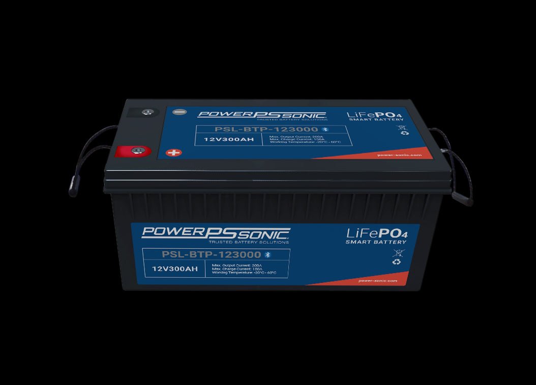 Power Sonic PSL-BTP-123000 Bluetooth Lithium Smart Battery Replaces 12.8V-300Ah Sealed Lead Acid Batteries Power Sonic