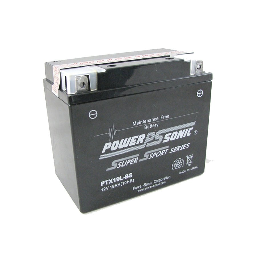Power Sonic PTX19L-BS 12V-19Ah-286 cca Powersports Battery Powersports Batteries Power Sonic