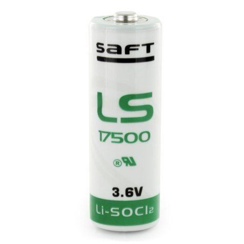 Saft LS17500 A Size, 3.6V, 3.6Ah Li-SOCl Battery Saft and Tadiran Batteries Saft Bare Cell