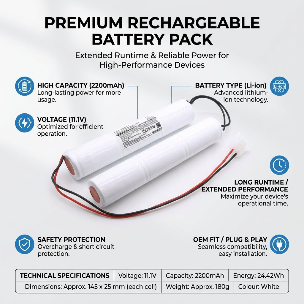 7.2V NiCd Emergency Lighting Battery 4000mAh 28.8Wh Pack of 2 Fits Portable Emergency Lights and Backups Emergency Lighting Cameron Sino Technology Limited