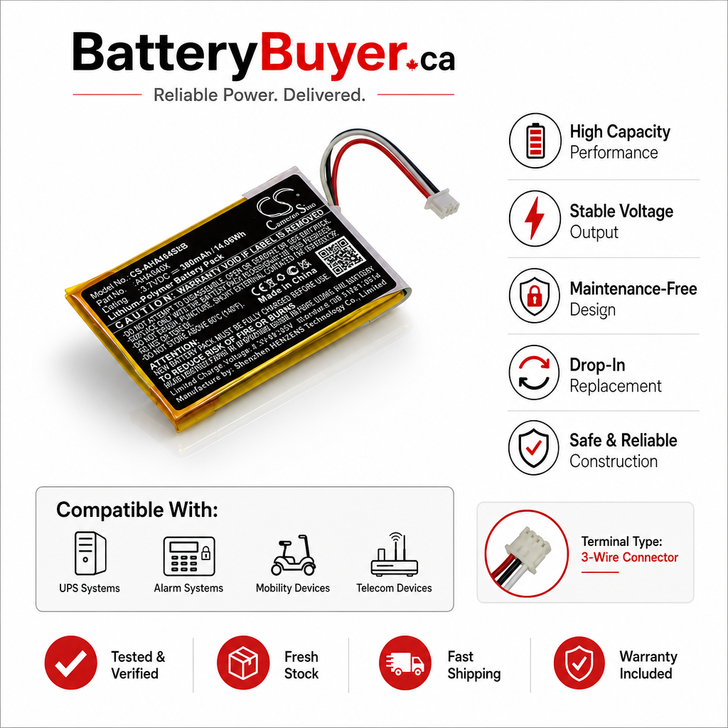 Li-Polymer, BabyPhone Battery fits Alecto Dvm-64, 3.7V, 700mAh BabyPhone Cameron Sino Technology Limited