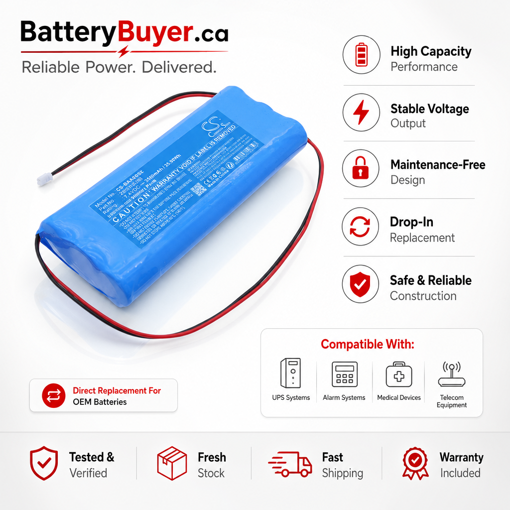 21.6V, Li-ion, 3400mAh, Battery fits Autoslide MultiDrive, Multidrive sliding, 73.44Wh Automatic Doors Cameron Sino Technology Limited