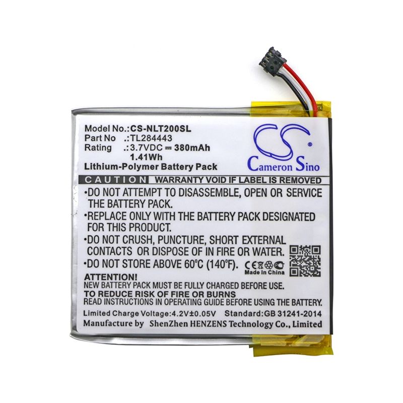 Li-polymer Battery Fits Nest, GB-S10-284449-0100, Learning Thermostat 2nd Generation, Learning Thermostat 3rd Gen 3.7v, 380mah Smart Home Cameron Sino Technology Limited
