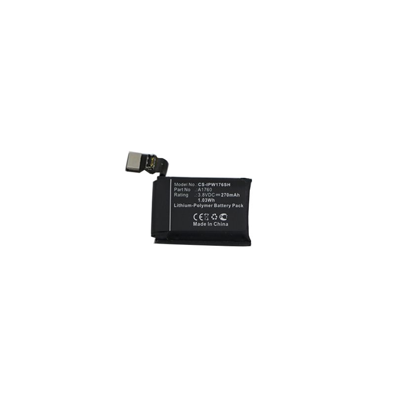 Li-Polymer Battery fits Apple, Mnnn2ll/a, Mp032ll/a, Watch 2 38mm 3.8V, 270mAh Smartwatch Cameron Sino Technology Limited