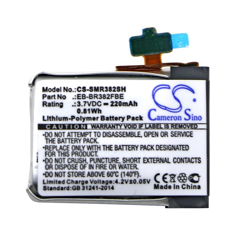 Li-Polymer Battery fits Samsung, Gear Live, Sm-r382, 3.7V, 220mAh Smartwatch Cameron Sino Technology Limited