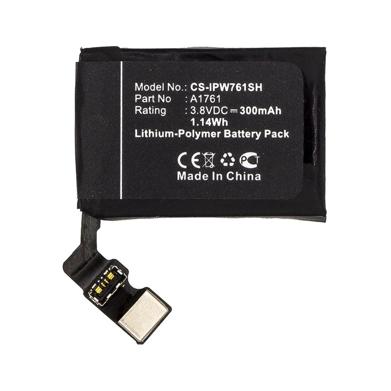 Li-polymer Battery Fits Apple, Watch 2 42mm, Watch A1758, Watch A1817 3.8v, 300mah Smartwatch Cameron Sino Technology Limited