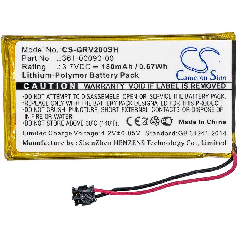 Li-polymer Battery Fits Garmin, Vivoactive Hr, Garmin 3.7v, 180mah Smartwatch Cameron Sino Technology Limited