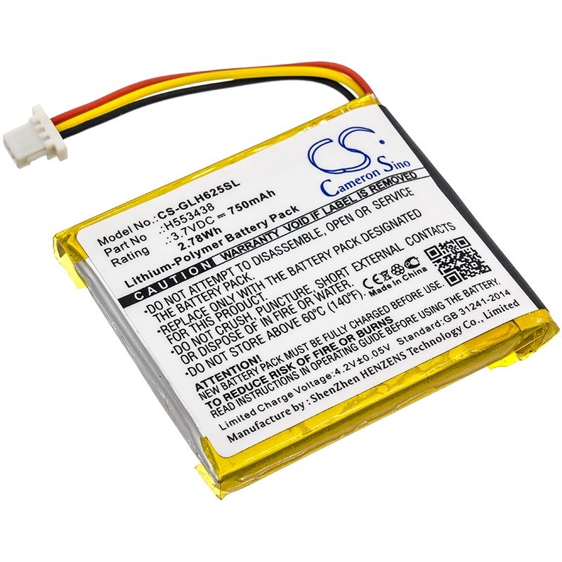 Li-Polymer Battery fits Globalsat, Gh625xt, Globalsat 3.7V, 750mAh Smartwatch Cameron Sino Technology Limited