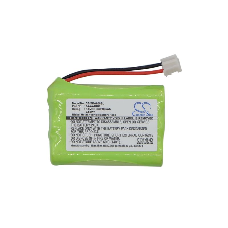 Ni-MH Speaker Battery fits Tdk, Life On Record A08, Tdk 3.6V, 700mAh Speaker Cameron Sino Technology Limited