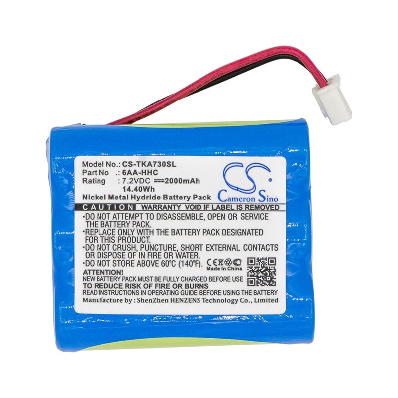 Ni-mh Speaker Battery Fits Tdk, Life On Record A73, Life On Record A73 Boombox, 7.2v, 2000mah Speaker Cameron Sino Technology Limited