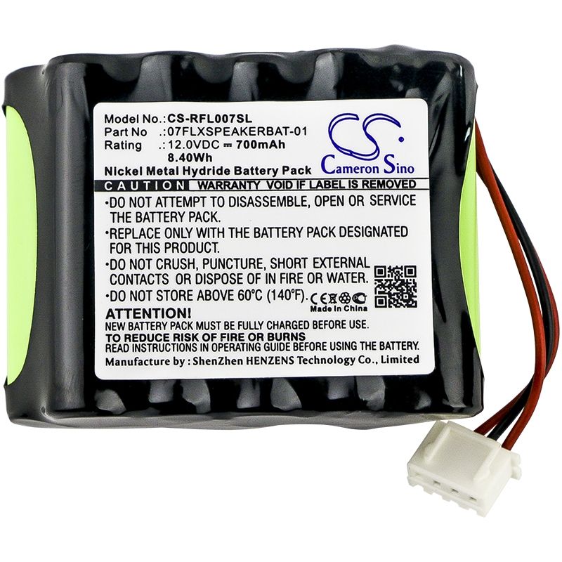 Ni-MH Speaker Battery fits Revolabs, Flx, Revolabs 12.0V, 700mAh Speaker Cameron Sino Technology Limited