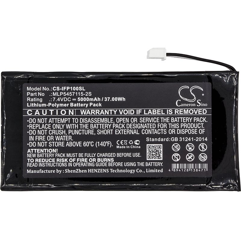 Li-Polymer Speaker Battery fits Infinity, One Premium, Infinity 7.4V, 5000mAh Speaker Cameron Sino Technology Limited