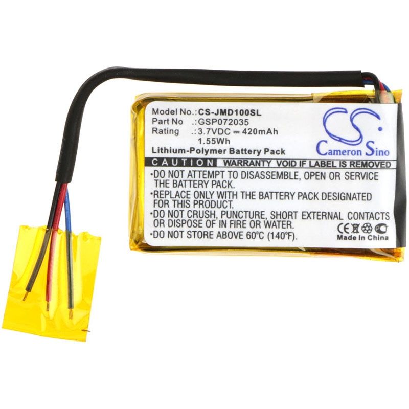 Li-Polymer Speaker Battery fits Jbl, Go Ff, Jbl Go, Jblgoblk 3.7V, 420mAh Speaker Cameron Sino Technology Limited