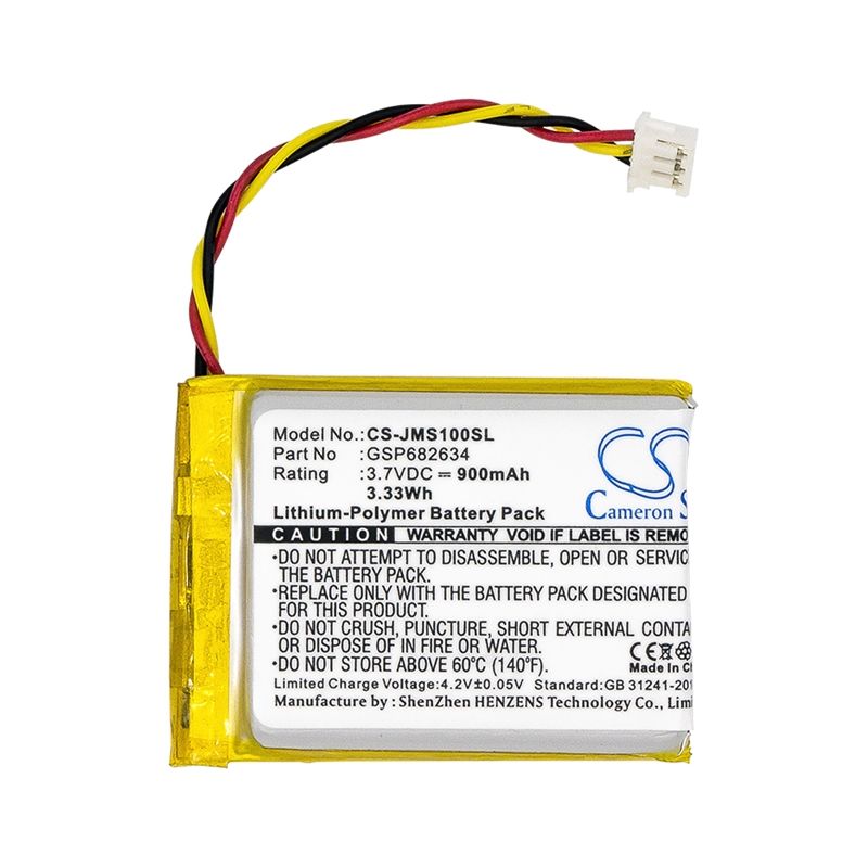 Li-Polymer Speaker Battery fits Jbl, Go Smart, Jbl 3.7V, 900mAh Speaker Cameron Sino Technology Limited