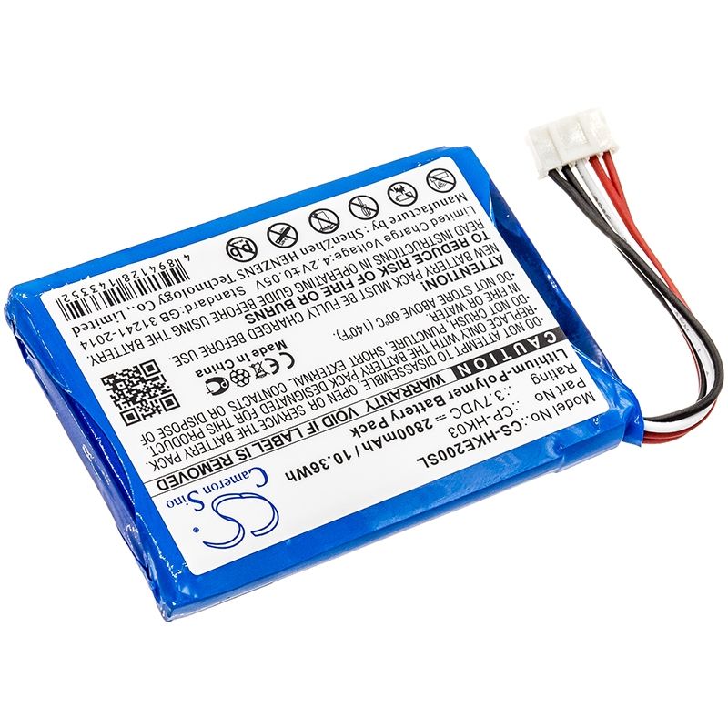 Li-Polymer Speaker Battery fits Harman/kardon, Esquire 2, Harman/kardon 3.7V, 2800mAh Speaker Cameron Sino Technology Limited